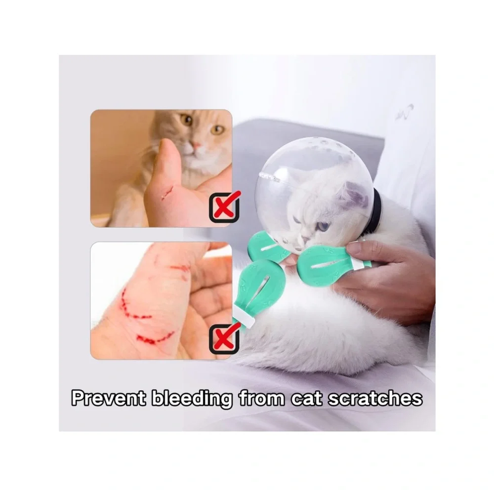 Cat Muzzle for Grooming,Bubble Muzzle and Boots for Nail Trimming,Cat Gr…